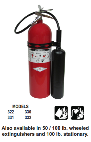 Amerex Carbon Dioxide CO2 Fire Extinguishers in Jacksonville, North Carolina