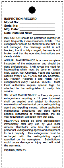 Amerex Fire Extinguisher Service Manual