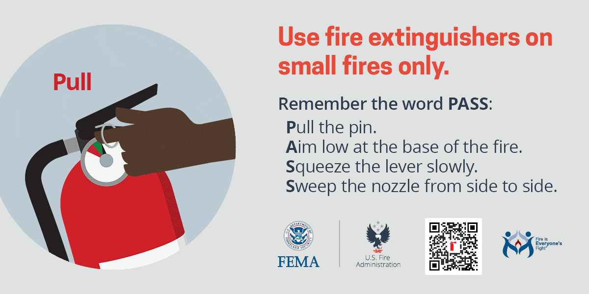 How to Use a Portable Fire Extinguisher, USFA