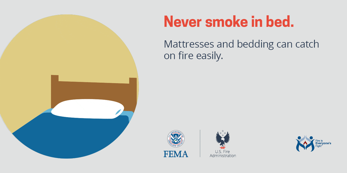 Never smoke in bed, USFA