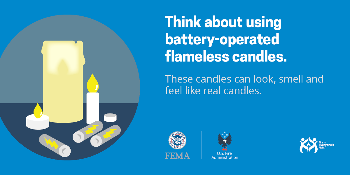 On average, 20 home candle fires are reported each day, USFA